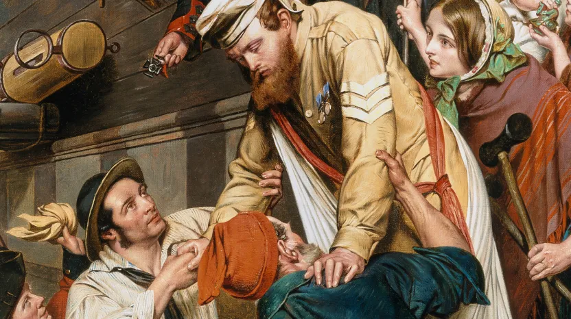 Detail from the painting 'Home Again, 1858'